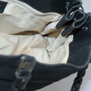 Salvatore Ferragamo Vala Tote Bag Canvas Black Gold Auth bs28915-18