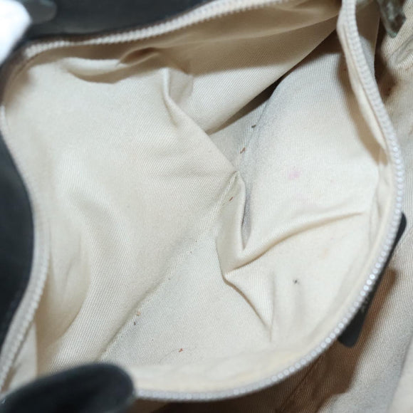 Salvatore Ferragamo Vala Tote Bag Canvas Black Gold Auth bs28915