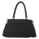 Salvatore Ferragamo Vala Tote Bag Canvas Black Gold Auth bs28915-13