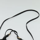 Salvatore Ferragamo Vala Hand Bag Enamel 2way Black Gold Auth bs28916-10