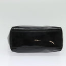 Salvatore Ferragamo Vala Hand Bag Enamel 2way Black Gold Auth bs28916-11