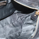 Salvatore Ferragamo Vala Hand Bag Enamel 2way Black Gold Auth bs28916-19