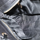 Salvatore Ferragamo Vala Hand Bag Enamel 2way Black Gold Auth bs28916-20