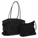 Salvatore Ferragamo Gancini Hand Bag Nylon 2Set Black Auth bs28917-1