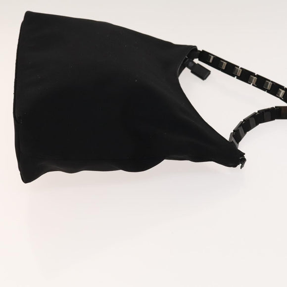 Salvatore Ferragamo Gancini Hand Bag Nylon 2Set Black Auth bs28917