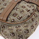 Salvatore Ferragamo Shoulder Bag Canvas Leather Beige Silver Auth bs28919-9