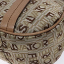 Salvatore Ferragamo Shoulder Bag Canvas Leather Beige Silver Auth bs28919-15