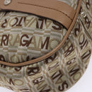Salvatore Ferragamo Shoulder Bag Canvas Leather Beige Silver Auth bs28919-16