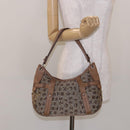 Salvatore Ferragamo Shoulder Bag Canvas Leather Beige Silver Auth bs28919-22