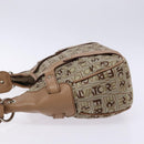 Salvatore Ferragamo Shoulder Bag Canvas Leather Beige Silver Auth bs28919-4