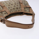 Salvatore Ferragamo Shoulder Bag Canvas Leather Beige Silver Auth bs28919-7