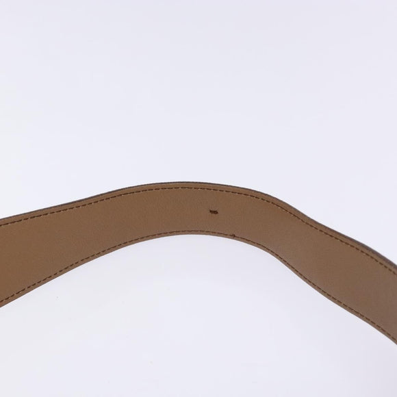 Salvatore Ferragamo Shoulder Bag Canvas Leather Beige Silver Auth bs28919