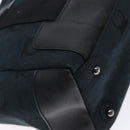 Salvatore Ferragamo Gancini Tote Bag Canvas Leather Black Auth bs28920-13