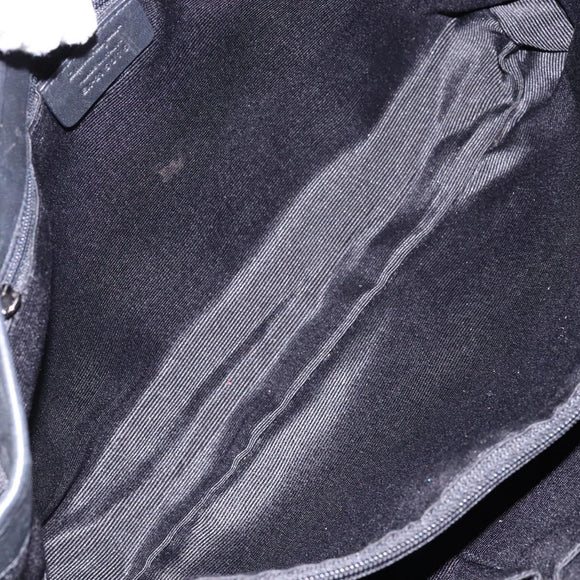 Salvatore Ferragamo Gancini Tote Bag Canvas Leather Black Auth bs28920