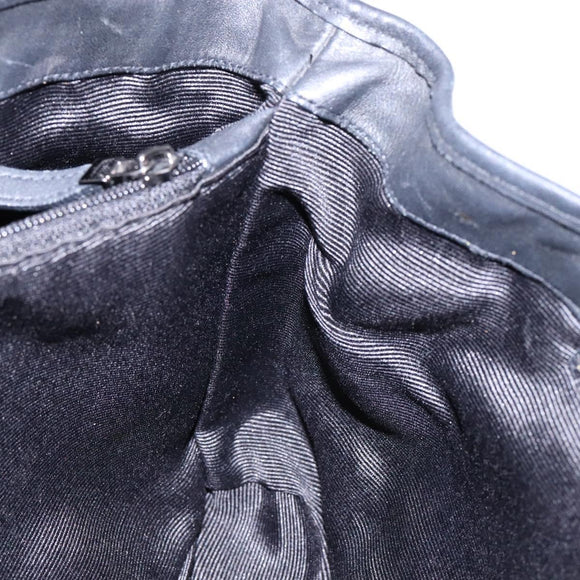 Salvatore Ferragamo Gancini Tote Bag Canvas Leather Black Auth bs28920