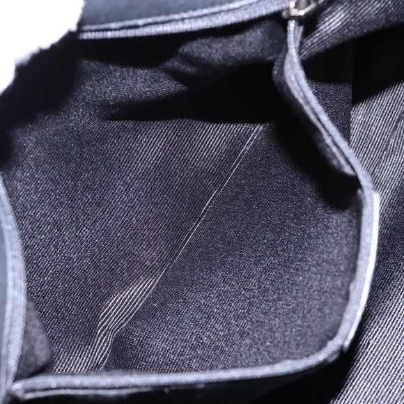 Salvatore Ferragamo Gancini Tote Bag Canvas Leather Black Auth bs28920