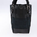 Salvatore Ferragamo Gancini Tote Bag Canvas Leather Black Auth bs28920-5