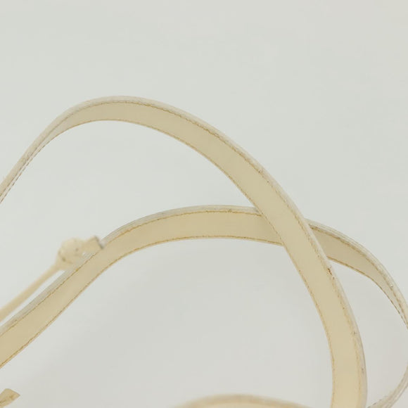 Salvatore Ferragamo Gancini Backpack Enamel White Gold Auth bs28923