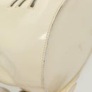 Salvatore Ferragamo Gancini Backpack Enamel White Gold Auth bs28923-12
