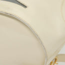 Salvatore Ferragamo Gancini Backpack Enamel White Gold Auth bs28923-13