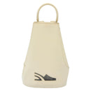 Salvatore Ferragamo Gancini Backpack Enamel White Gold Auth bs28923-2