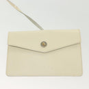 Salvatore Ferragamo Gancini Backpack Enamel White Gold Auth bs28923-23