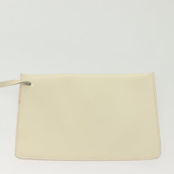 Salvatore Ferragamo Gancini Backpack Enamel White Gold Auth bs28923