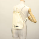 Salvatore Ferragamo Gancini Backpack Enamel White Gold Auth bs28923-26