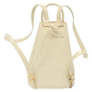 Salvatore Ferragamo Gancini Backpack Enamel White Gold Auth bs28923-3