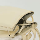 Salvatore Ferragamo Gancini Backpack Enamel White Gold Auth bs28923-6