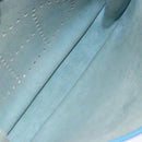 HERMES Evelyn PM Bag Taurillon Clemence Leather Blue Silver Auth bs28926-10