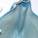 HERMES Evelyn PM Bag Taurillon Clemence Leather Blue Silver Auth bs28926-19