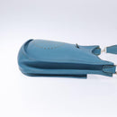 HERMES Evelyn PM Bag Taurillon Clemence Leather Blue Silver Auth bs28926-3