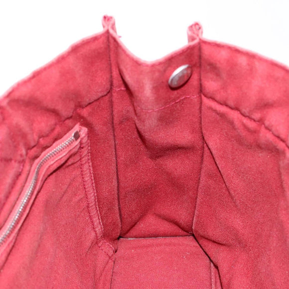 HERMES Fourre Tout PM Tote Bag Canvas Wine Red Auth bs28927