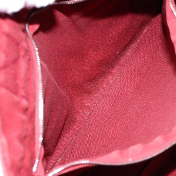 HERMES Fourre Tout PM Tote Bag Canvas Wine Red Auth bs28927