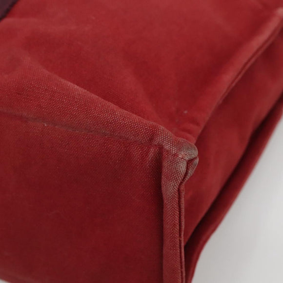 HERMES Fourre Tout MM Hand Bag Canvas Red Auth bs28928
