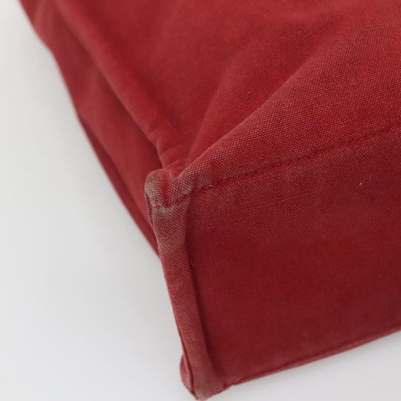 HERMES Fourre Tout MM Hand Bag Canvas Red Auth bs28928