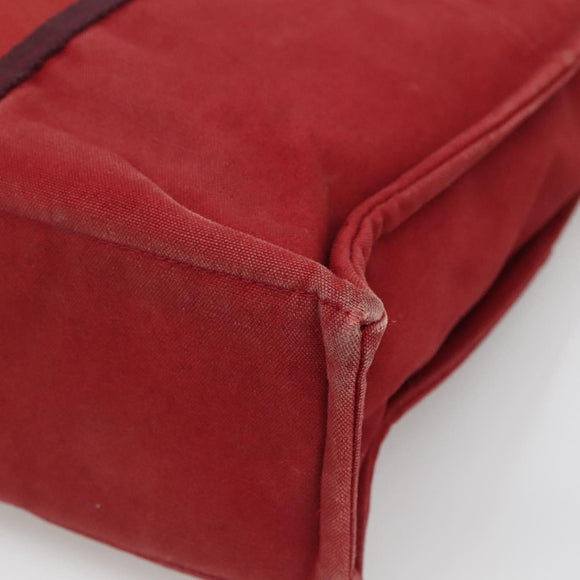 HERMES Fourre Tout MM Hand Bag Canvas Red Auth bs28928