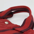 HERMES Fourre Tout MM Hand Bag Canvas Red Auth bs28928-8