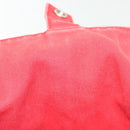 HERMES Panier Plage PM Tote Bag Canvas Beige Red Silver Auth bs28929-10