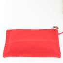 HERMES Panier Plage PM Tote Bag Canvas Beige Red Silver Auth bs28929-21