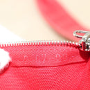 HERMES Panier Plage PM Tote Bag Canvas Beige Red Silver Auth bs28929-12