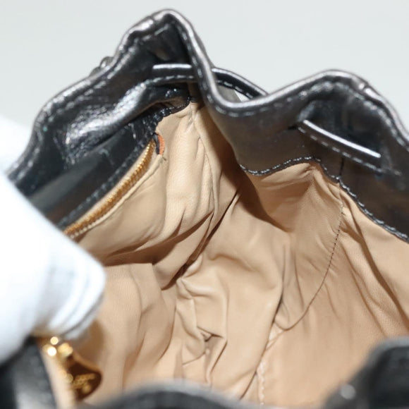 BOTTEGA VENETA INTRECCIATO Backpack Leather Silver Auth bs28930