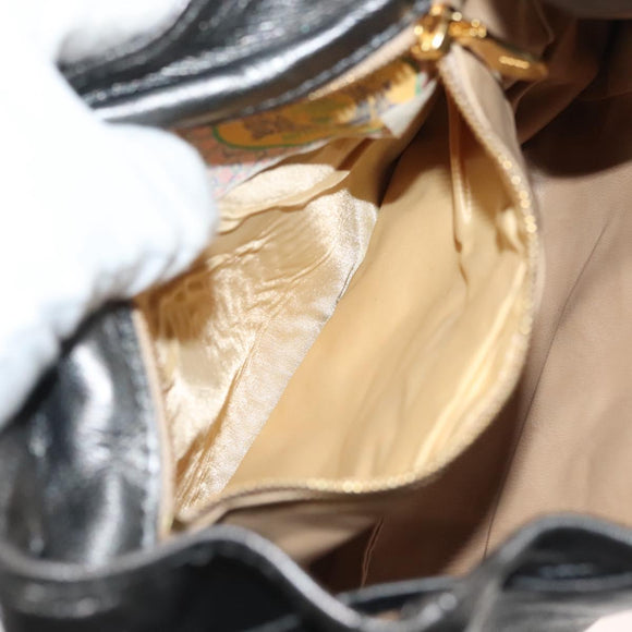 BOTTEGA VENETA INTRECCIATO Backpack Leather Silver Auth bs28930