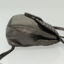 BOTTEGA VENETA INTRECCIATO Backpack Leather Silver Auth bs28930-4