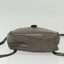 BOTTEGA VENETA INTRECCIATO Backpack Leather Silver Auth bs28930-5