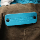 BOTTEGA VENETA INTRECCIATO Hand Bag Leather 2way Beige Light Blue Auth bs28931-17