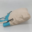 BOTTEGA VENETA INTRECCIATO Hand Bag Leather 2way Beige Light Blue Auth bs28931-4