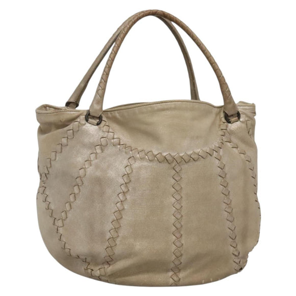 BOTTEGA VENETA INTRECCIATO Tote Bag Leather Beige Auth bs28933