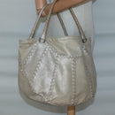 BOTTEGA VENETA INTRECCIATO Tote Bag Leather Beige Auth bs28933-21
